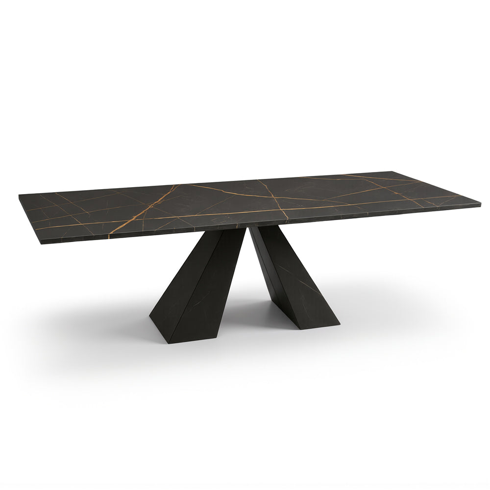 TAVOLO MODERNO CYBERT CALCATTA ALLUNGABILE IN CERAMICA 160-240X90 CM