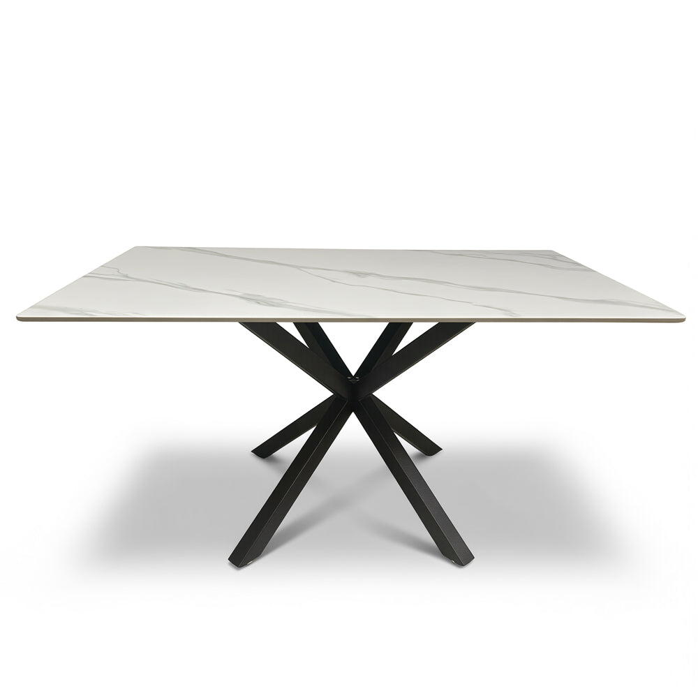 TAVOLO IN CERAMICA DA PRANZO CON SUPERFICIE LUCIDA 150x90x76hcm