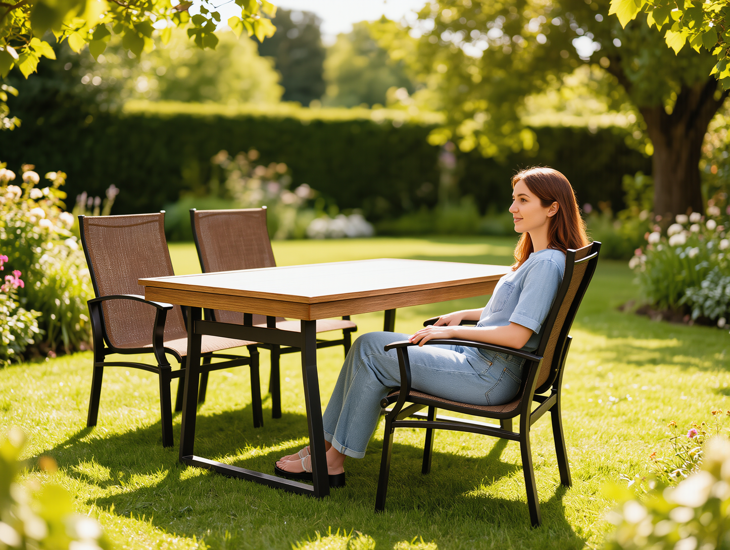 Set Pranzo da giardino Havana - Tavolo e Sedie da Giardino 5 Pezzi - set giardino - arredamento da esterno